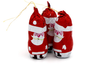 Bonds Santa Chocolate Tree Decorations