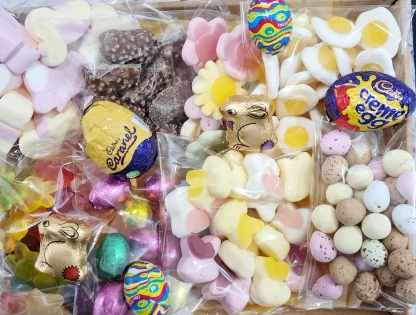 Easter Hamper unwrapped