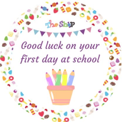 Good Luck 1st Day Pencil Pot Sticker