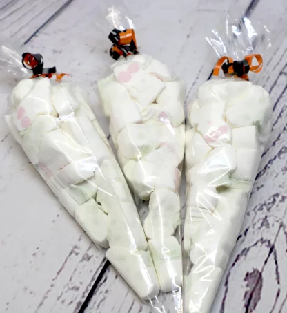 Ghost and Pumpkin Mallow Cone