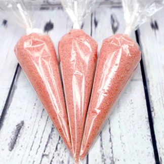 Raspberry flavor sherbet sweet cone