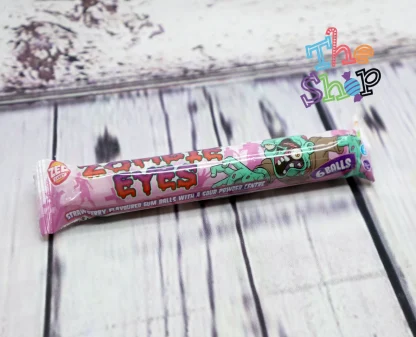 Strawberry Flavoured Gumballs with Sour Powder Centre